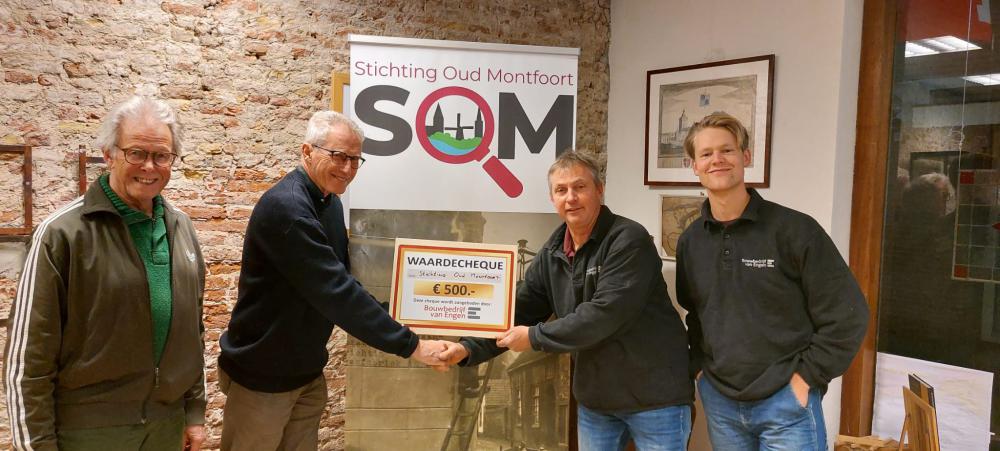 Nieuws - Kerstdonatie Stichting Oud Montfoort door Mark H en Douwe namens team Maasdam