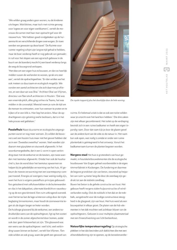 Nieuws - Artikel Houtblad 'Het huis met de trap' 