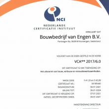 Nieuws: VCA** Certificaat behaald!