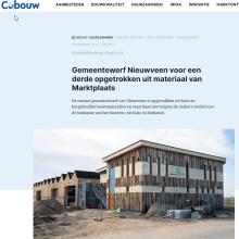 Nieuws - Artikel Cobouw 'Gemeentewerf Nieuwveen voor een derde opgetrokken uit materiaal van Marktplaats'