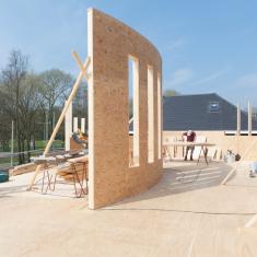 Bouwbedrijf van Engen - Ecologische woning, Aerdenhout - Ronde wandopbouw