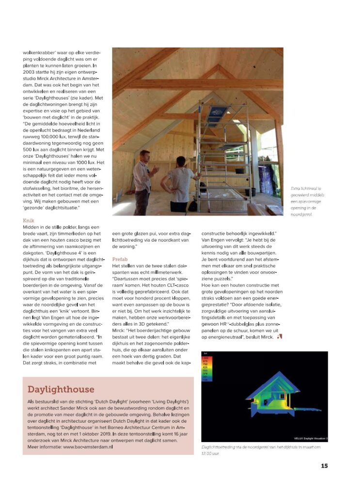 Bouwbedrijf van Engen BV - Duurzaam dijkhuis, het Groene Hart - Artikel vakblad Aannemer