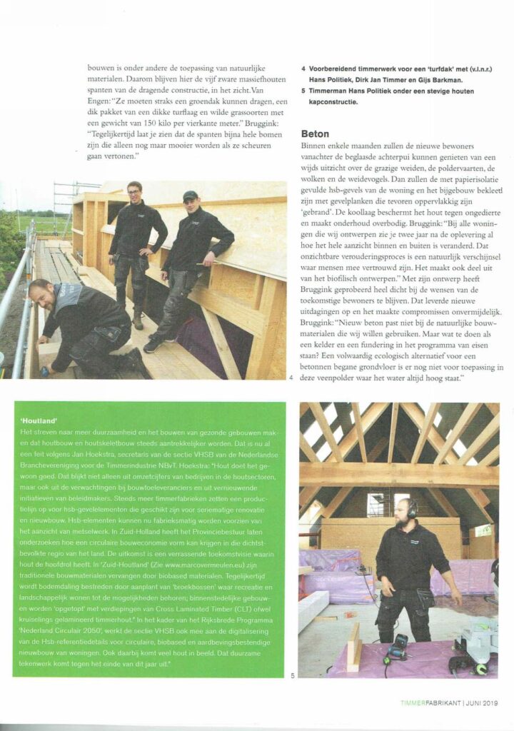 Bouwbedrijf van Engen BV - Ecologische villa, bijgebouw, hooimijt en tuinmuur, Westbroek - Artikel vakblad Timmerfabrikant