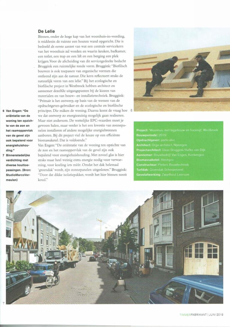 Bouwbedrijf van Engen BV - Ecologische villa, bijgebouw, hooimijt en tuinmuur, Westbroek - Artikel vakblad Timmerfabrikant