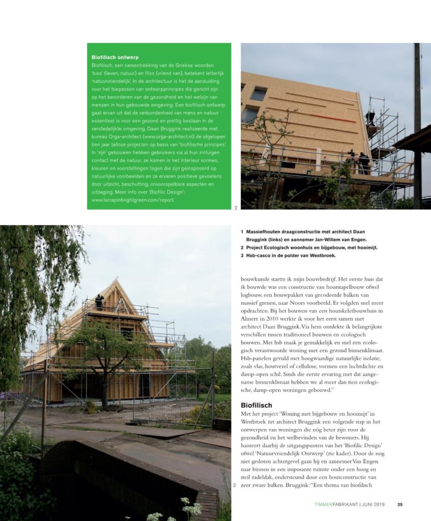 Artikel in blad Timmerfabrikant over project Westbroek