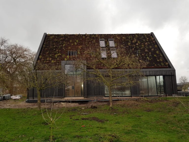 Bouwbedrijf van Engen BV - Ecologische villa, bijgebouw, hooimijt en tuinmuur, Westbroek