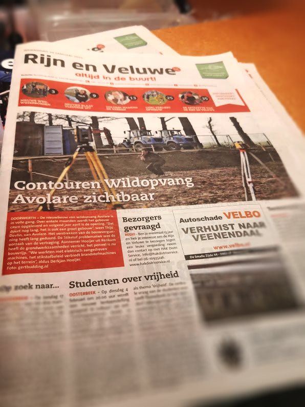 ouwbedrijf van Engen BV - Vorderingen bouw Wildopvang Avolare, Doorwerth