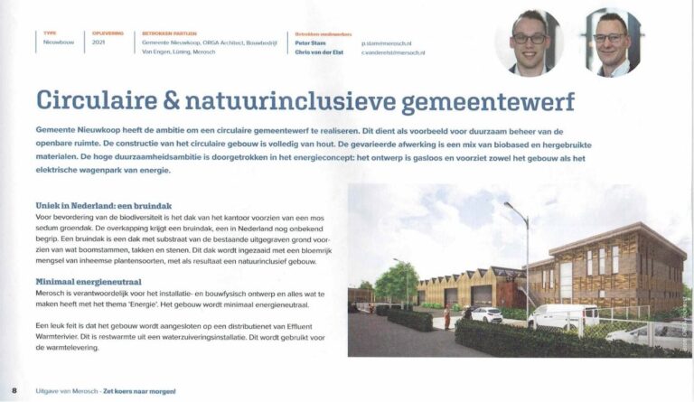 Bouwbedrijf van Engen BV - Voorbereiding Duurzame gemeentewerf, Nieuwkoop - Publicatie Merosch september 2020