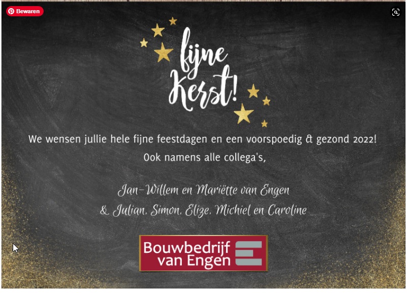 Nieuws: Fijne feestdagen en tot 10 januari 2022 kerstkaart tekst