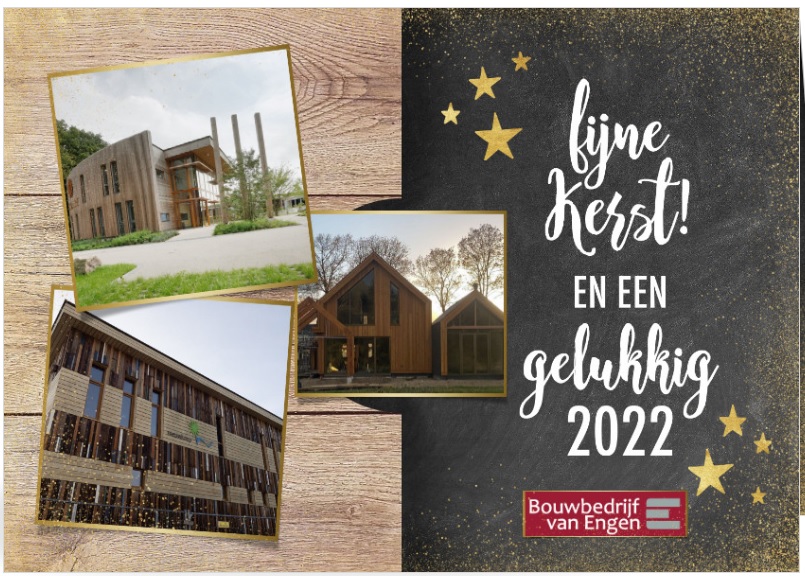 Nieuws: Fijne feestdagen en tot 10 januari 2022 kerstkaart voor