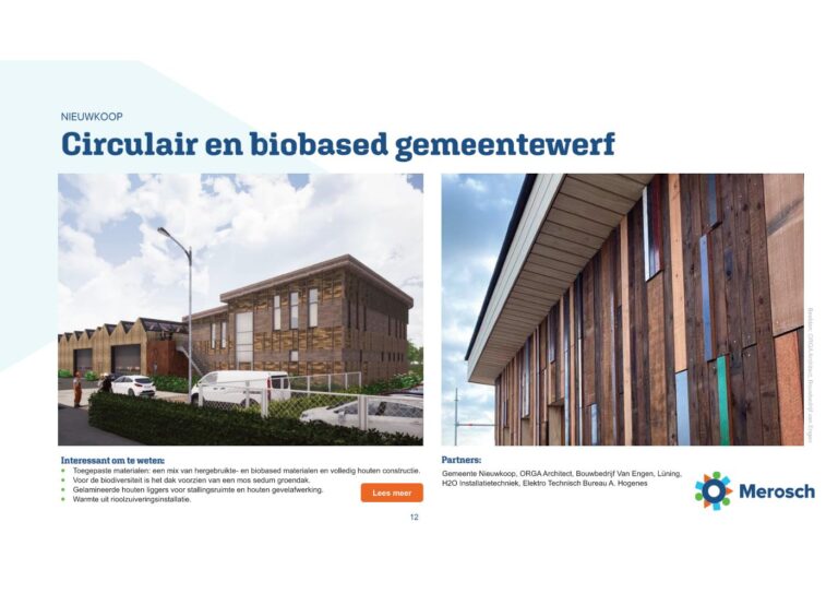 Bouwbedrijf van Engen BV - Duurzame gemeentewerf, Nieuwkoop - Inspiratiegids Biobased Bouwen Merosch 2022