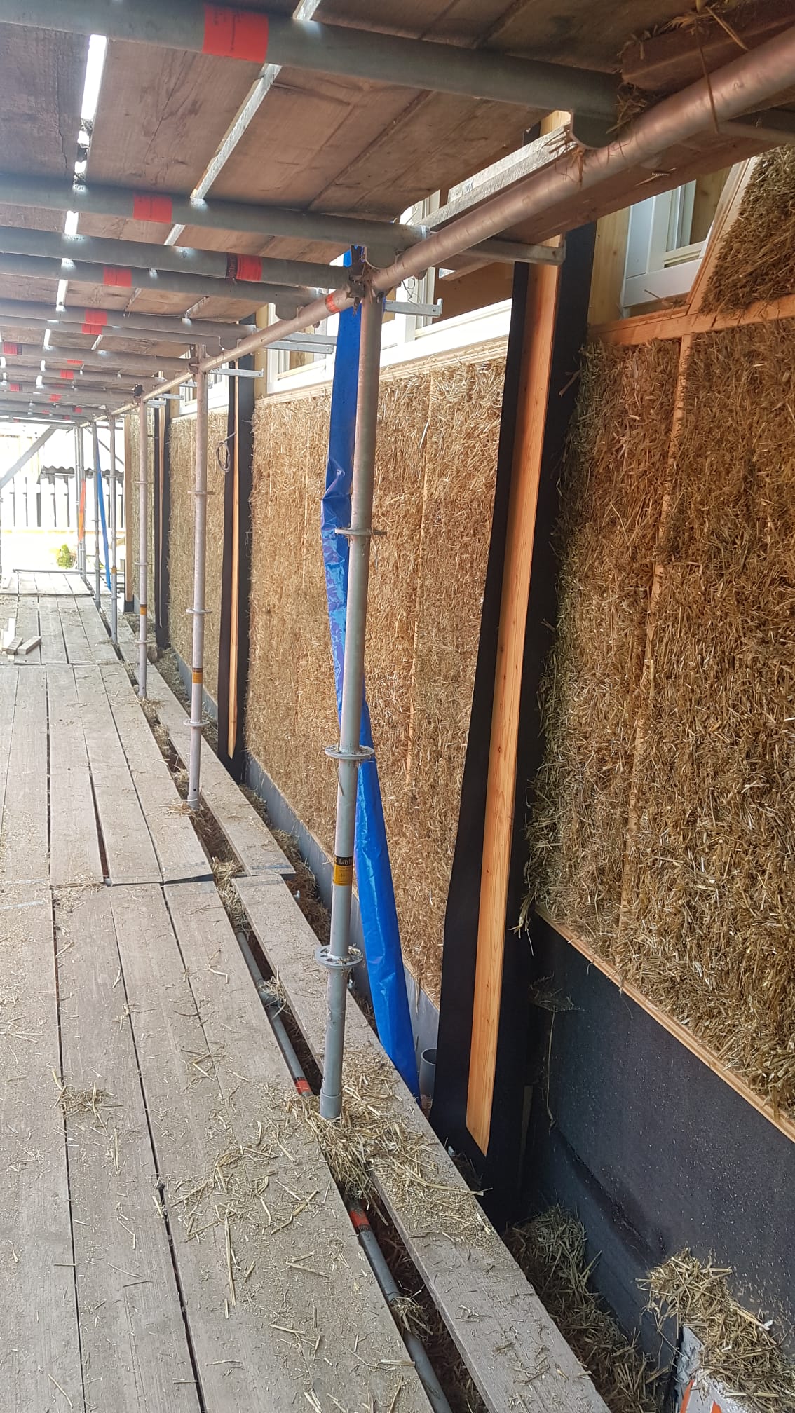 Nieuws: Strobalen isolatie geplaatst bij Ecologische boerderij, Werkhoven