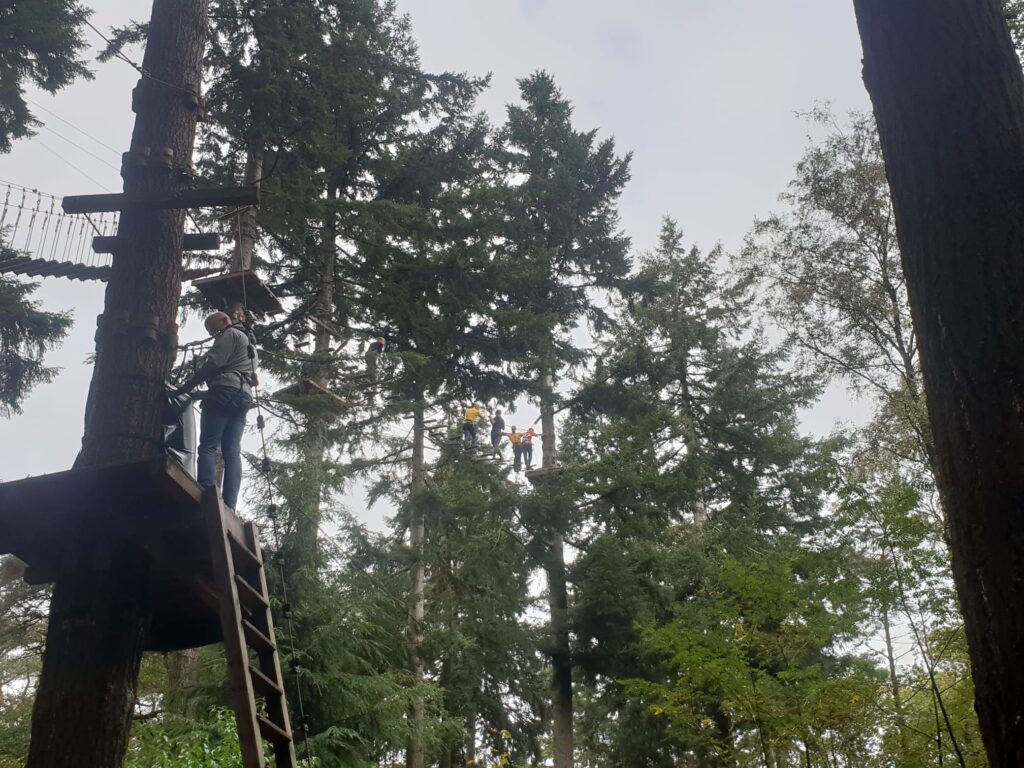 Nieuws - BvE Personeelsuitje Klimbos en Bruggen bouwen Lage Vuursche