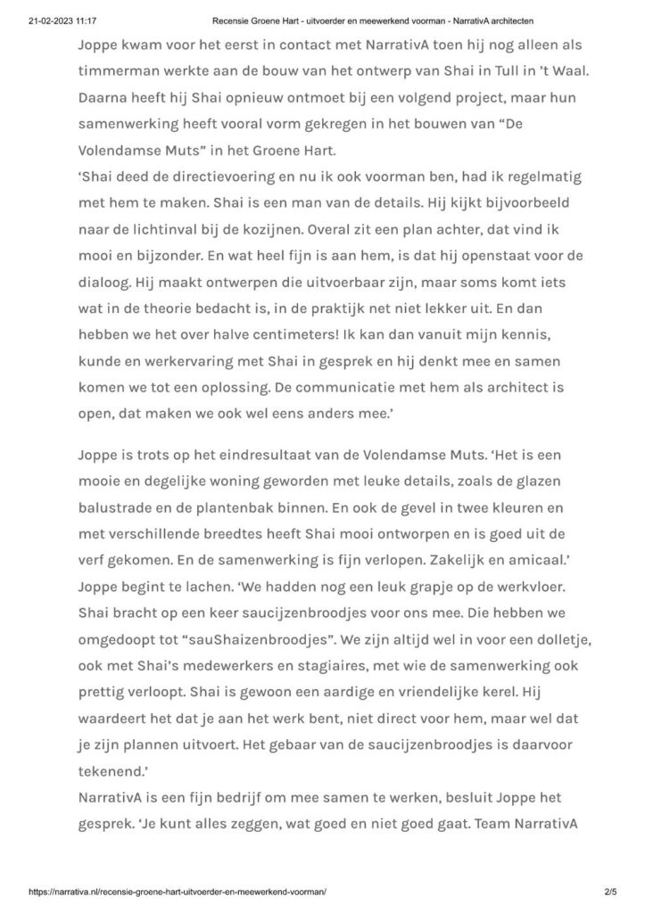 Bouwbedrijf van Engen BV - Ecologische woning, Hoogmade - Nieuwsbrief NarrativA architecten